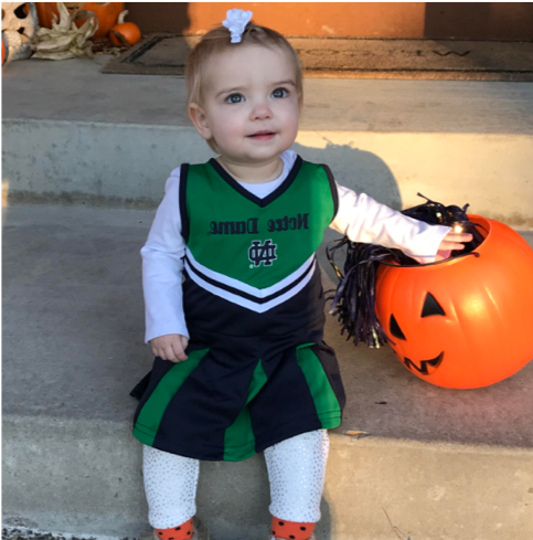 And, this tradition of cheering on the team to victory continues. 5thgeneration Schmid member, Addi Sexe, was cheering on her favorite team for her Halloween costume this year!