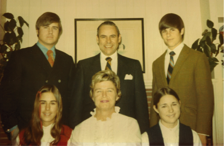 Tom and Libby Schmid with their four children. (Circa 1970)