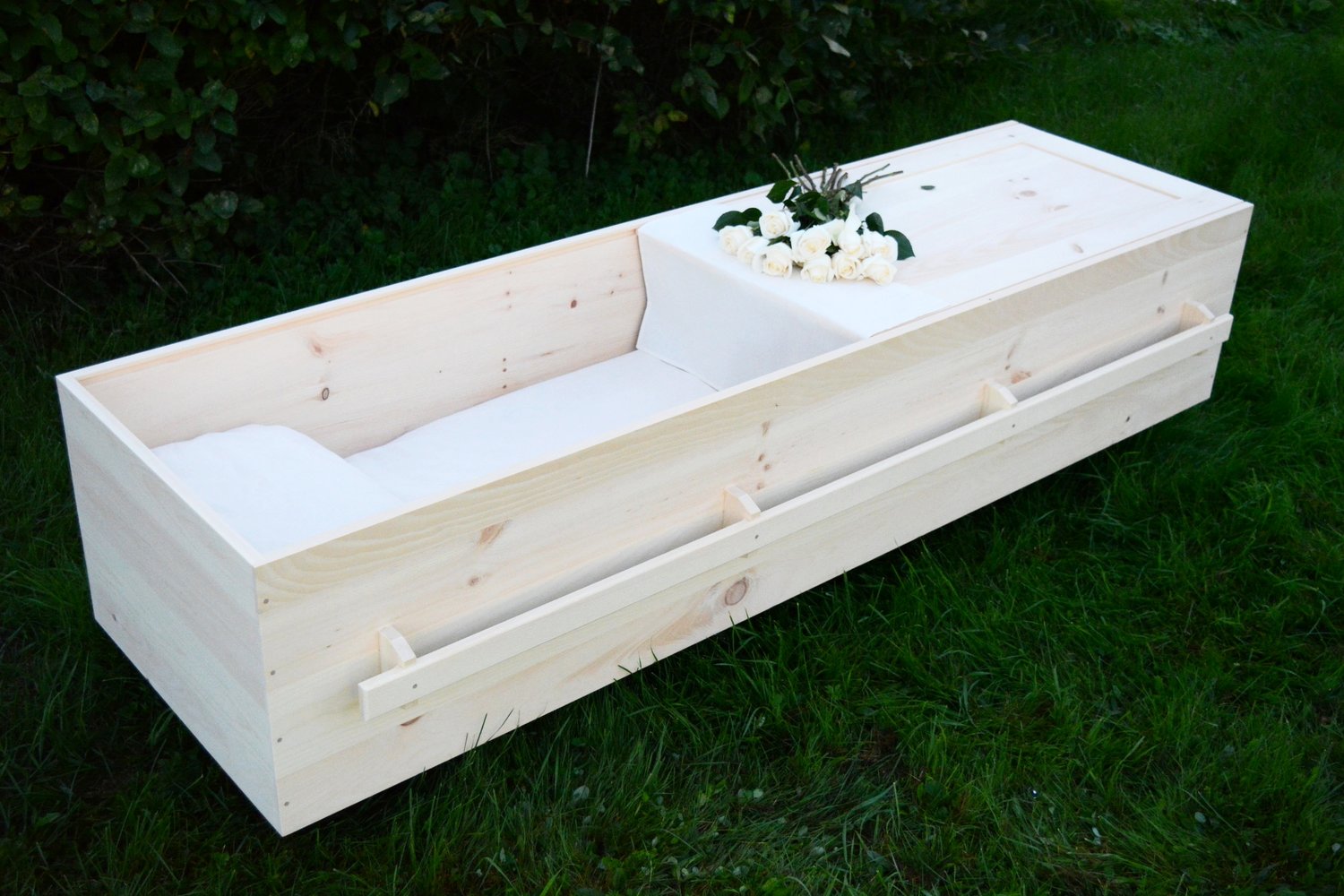 Simple pine casket