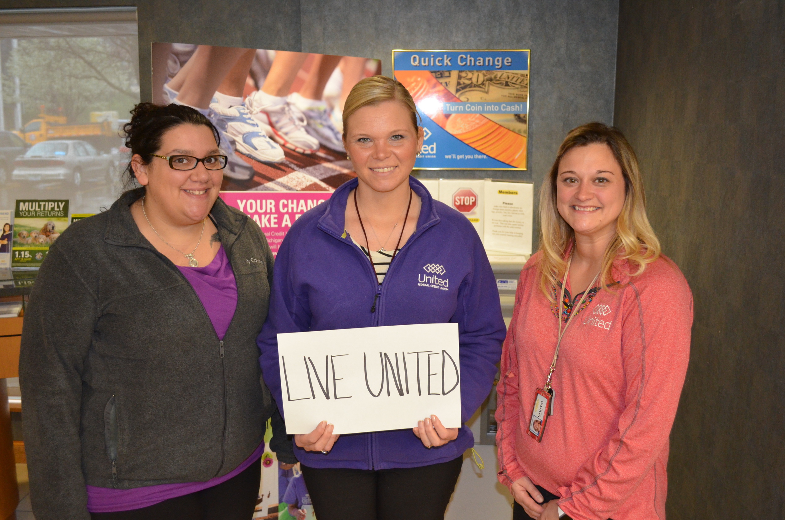 Niles Branch (left to right): Erin Fuson, Stephanie Tucker, Crystal Fouts