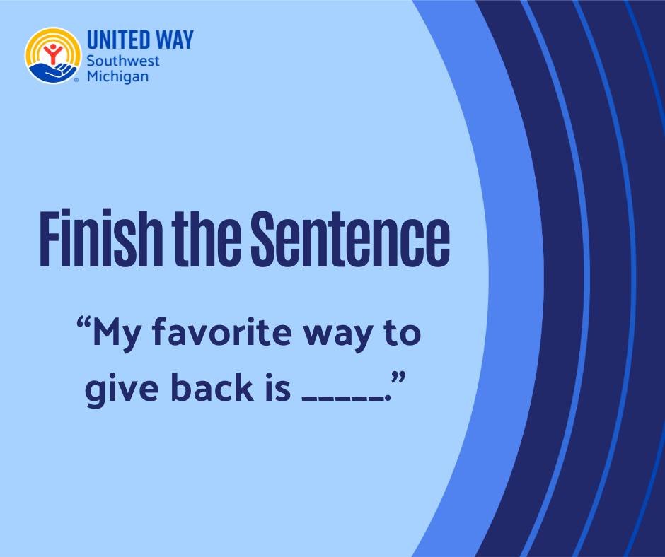 Giving back can look different for everyone; volunteering, donating, mentoring, advocating, or simply helping a neighbor.

Finish the sentence:
My favorite way to give back is __________.

We&rsquo;d love to hear what giving back means to you! Visit 