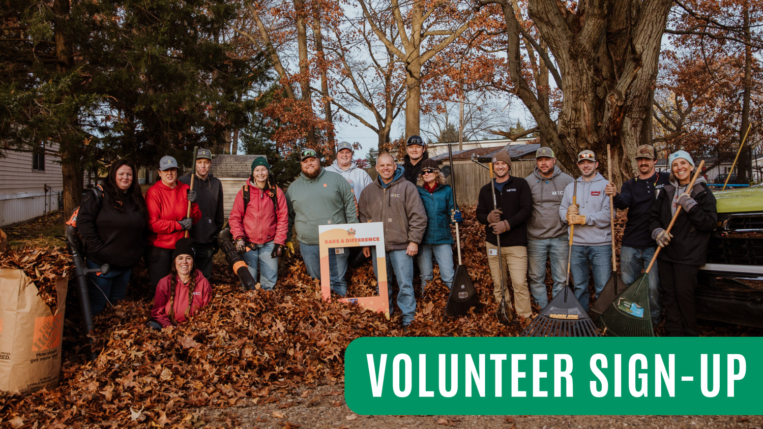 Volunteer sign up for Rake A Difference