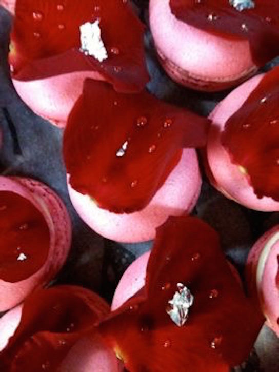Rose macarons