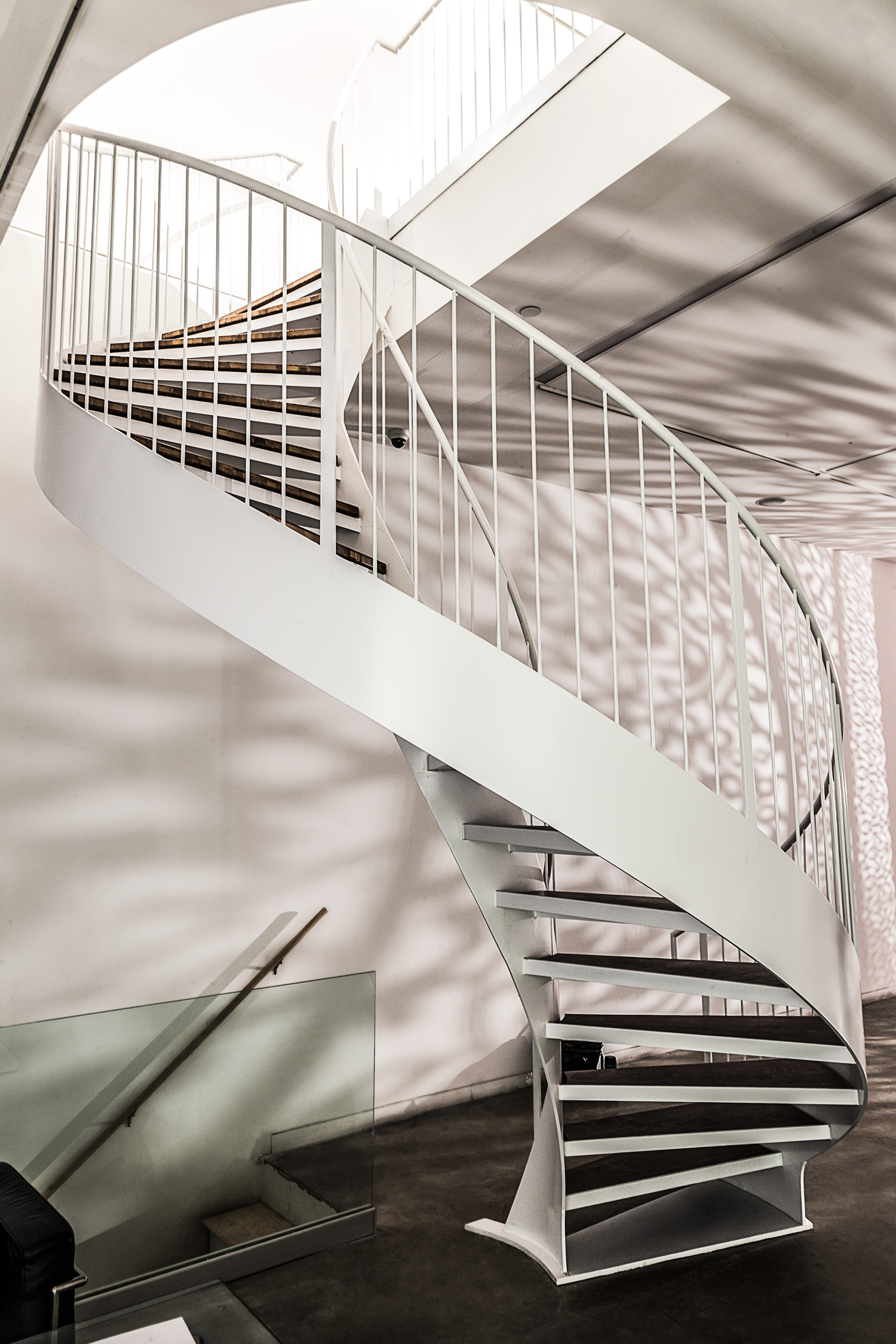 White Painted Helix Staircase