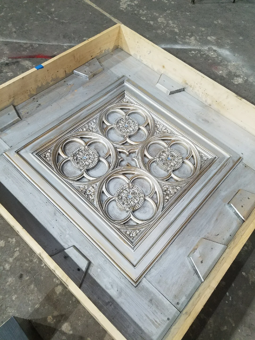 Created in 1890s, over the years this architectural component has suffered some damage and is missing some pieces. The owner sent it to us to be reproduced.