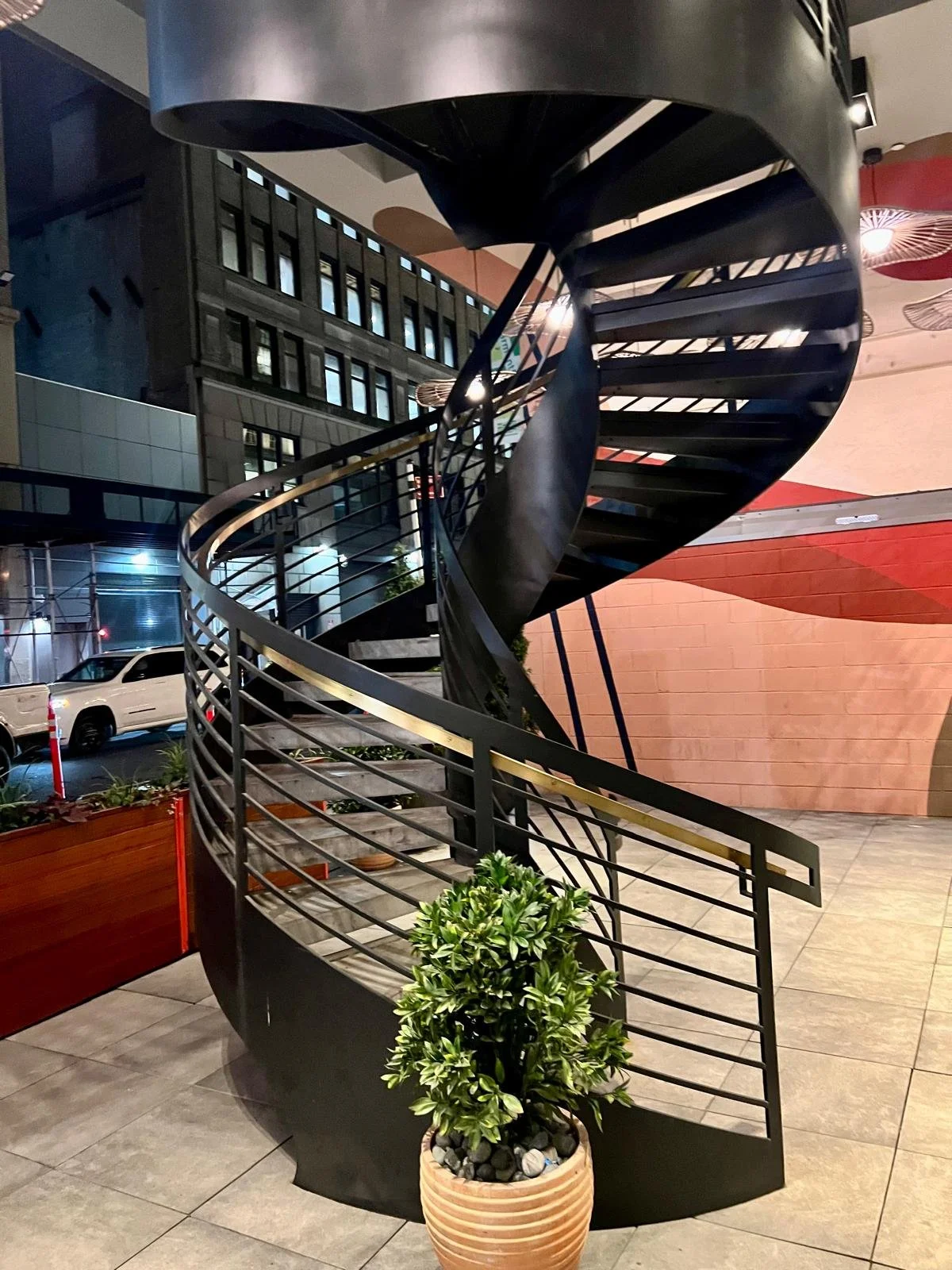 Black Steel Helix Staircase
