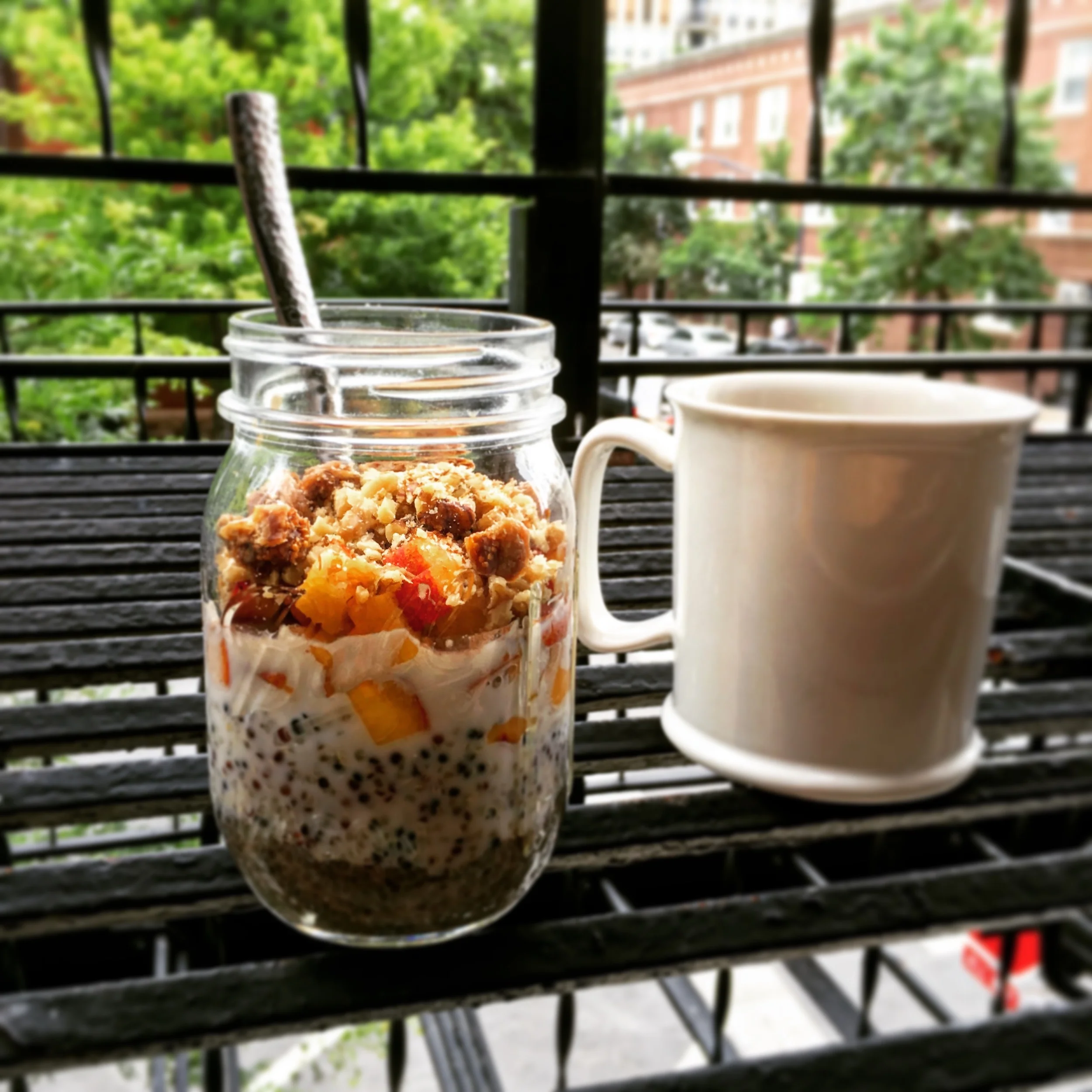 Chia Seed Pudding with a bunch of yummy toppings