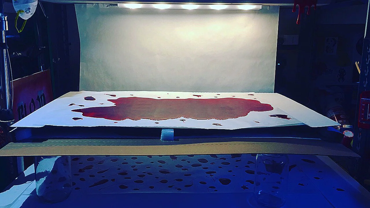 Blood Rugs Drying in the Blood Den
