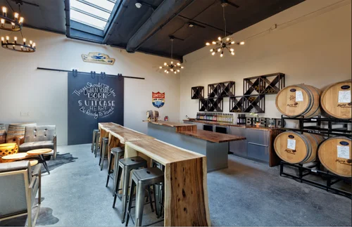 Flying Suitcase Wine Winery Tasting Room Bekom Design Flying Suitcase Wine Winery Tasting