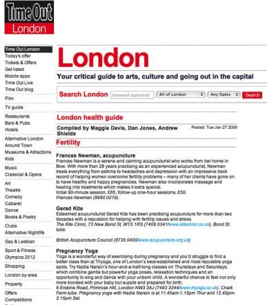 Time Out: Jan 2009