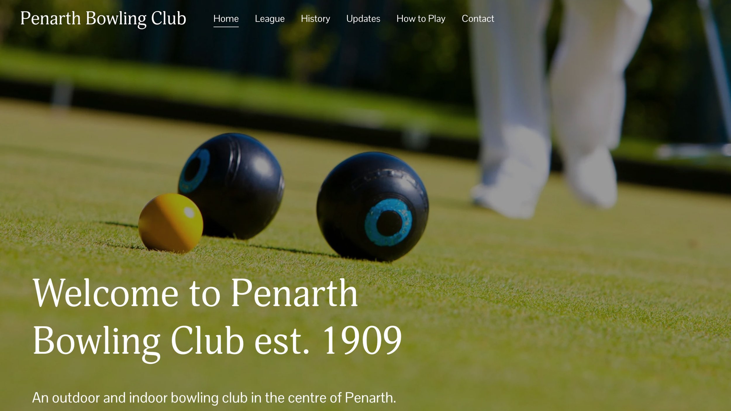 Web Design - Penarth Bowling Club