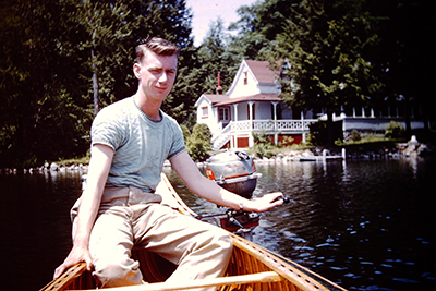 George at the lake house on Canobie Lake in Salem, New Hampshire