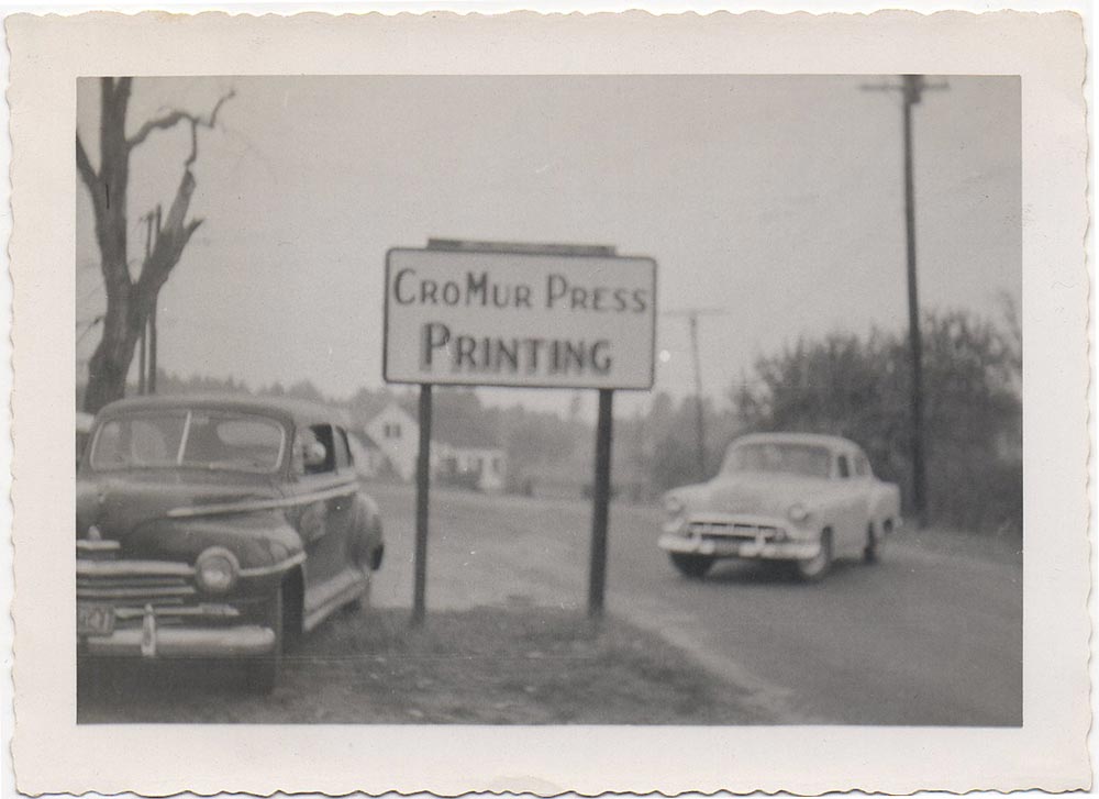  CroMur Press, George's first print shop