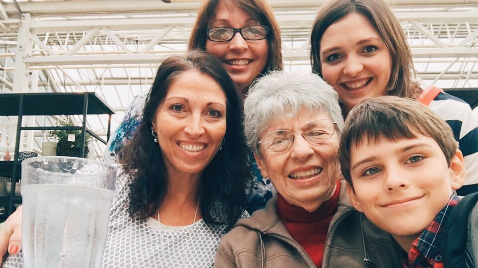 My beautiful mother, aunt, grandma (the woman of the hour) and youngest cousin.