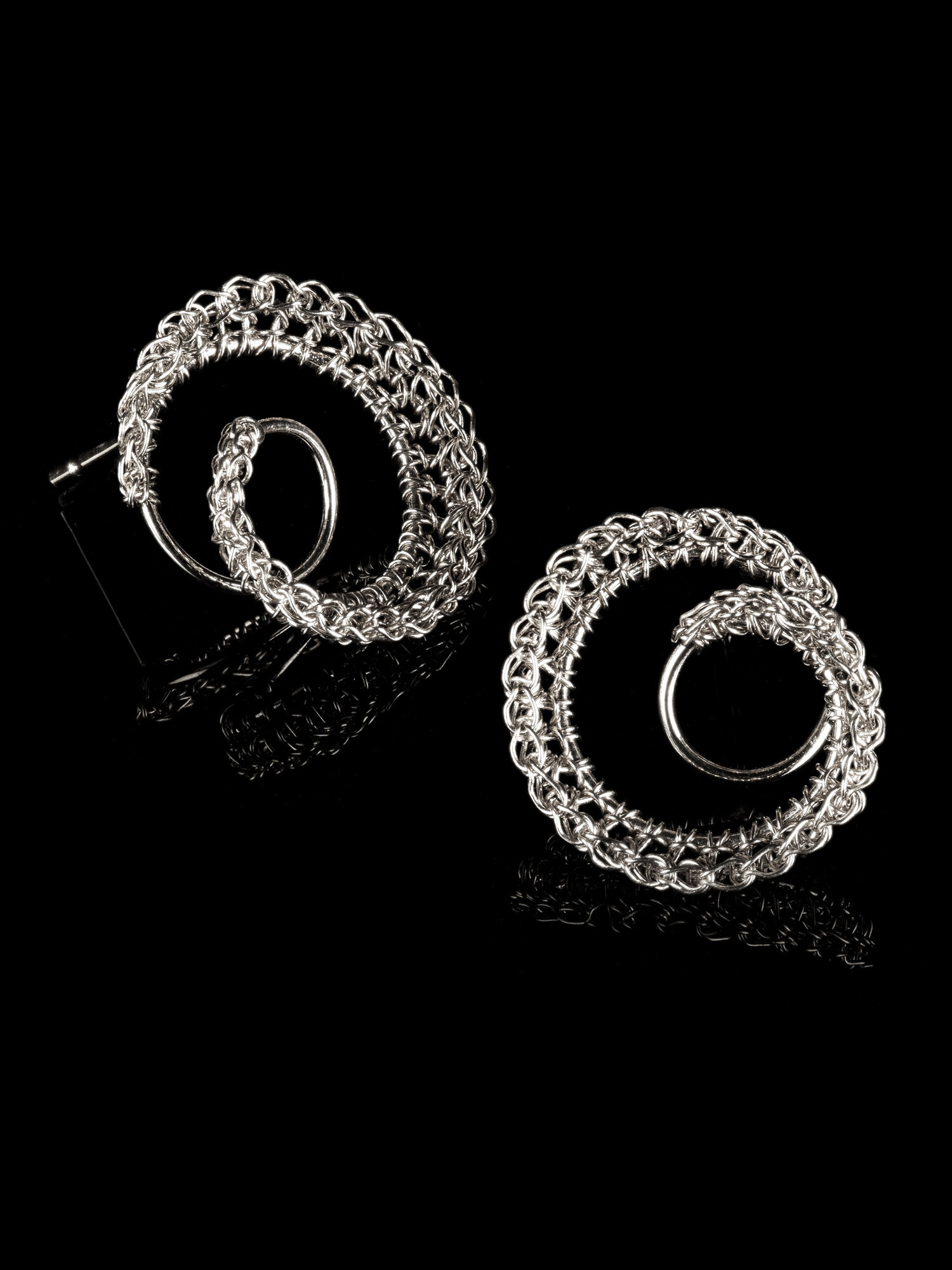 Sterling Silver Stud Earrings, Modern Silver Post Earrings, Recycled Silver  Earrings Studs Gift for Her Under 50 Round Disc Studs | Organikx