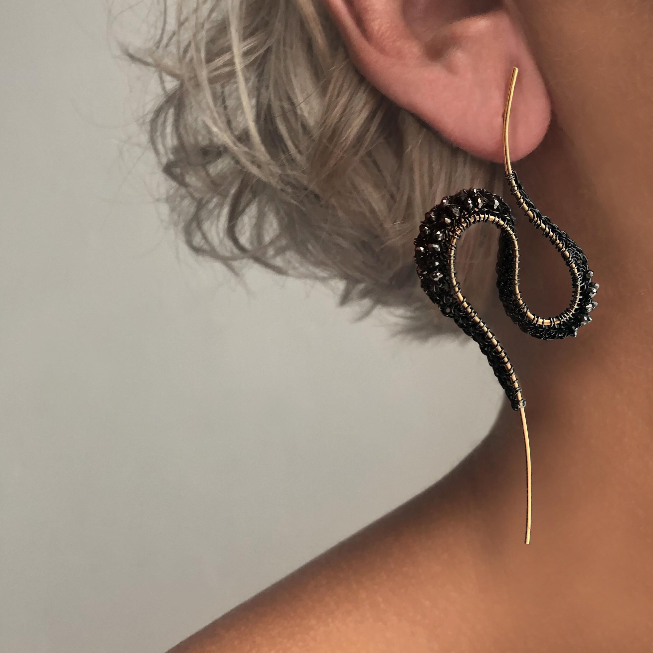 Award winning Talon Black Diamond Earrings by Teri Howes
