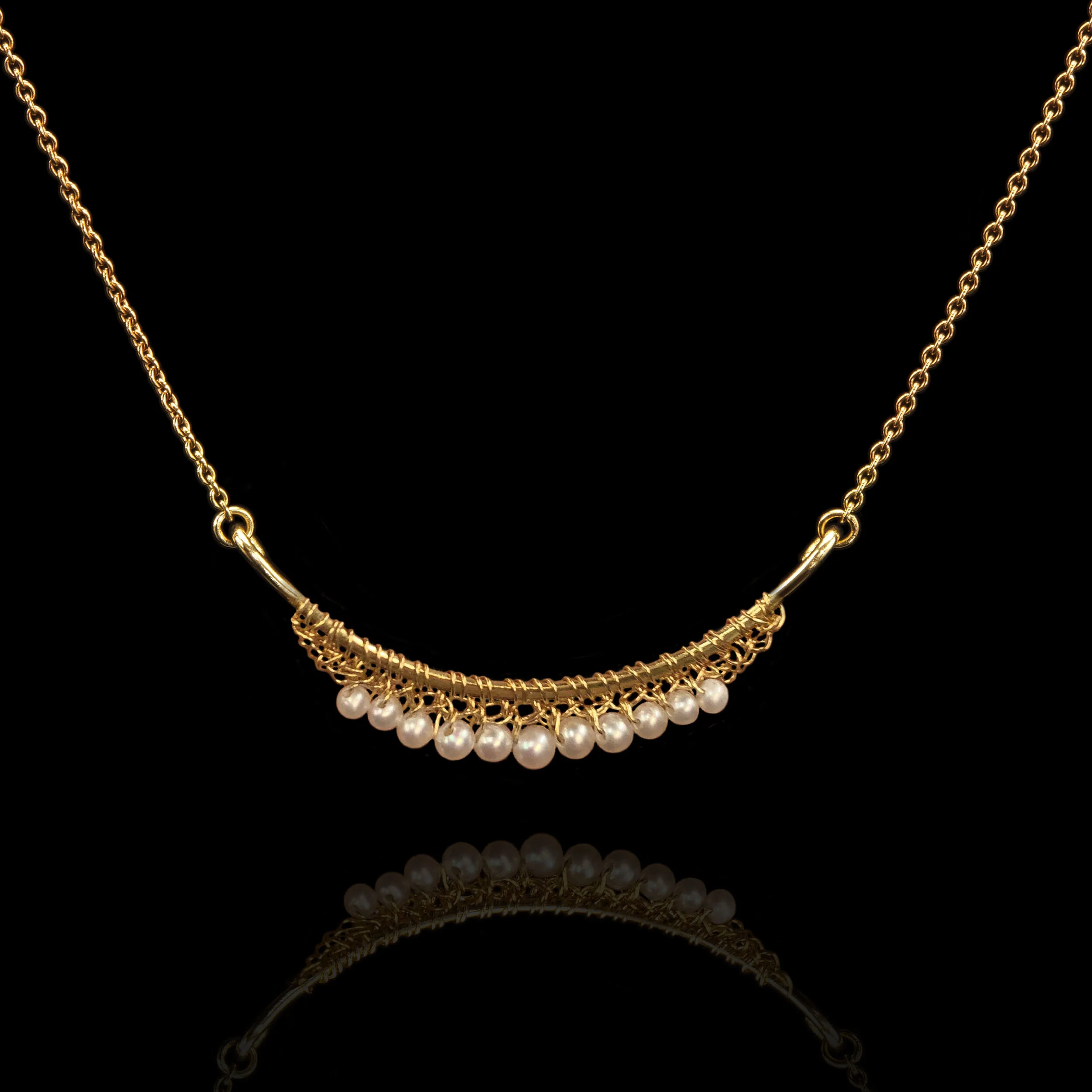 SMILE Freshwater Pearl Necklace, 18ct Gold