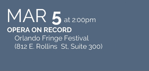 An Audiophile experience (a $90,000 audio system!) that needs to be heard to be believed. Opera Orlando teams up with Hi-End Audio electronics manufacturer Dynamic Sounds Association to survey the golden age of opera on record (that’s on 33⅓ Lp vinyl!) Don Giovanni receives special attention. Free and open to the public