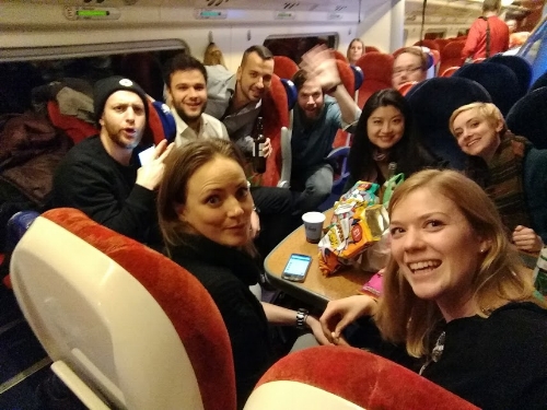 On the train home!