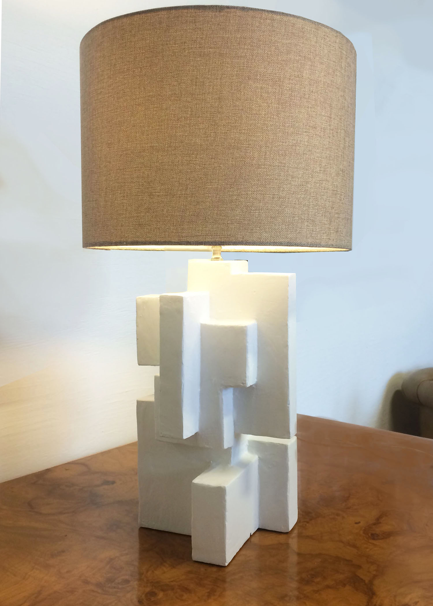 ABITARE TABLE LAMP 1, Mixed Media, 19" x 9" x 9", 2014