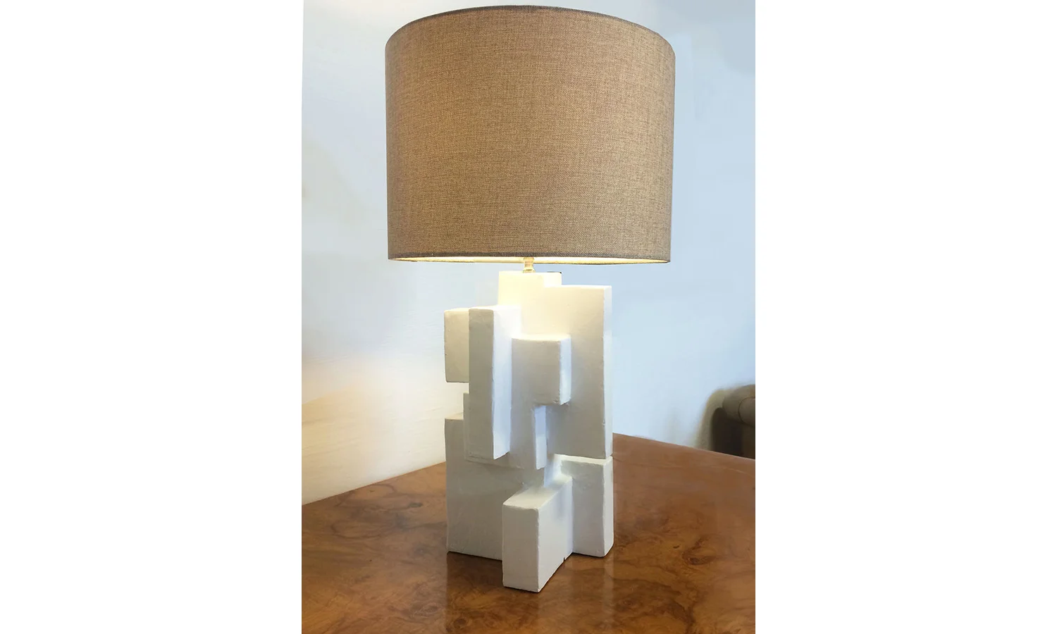 ABITARE TABLE LAMP I, mixed media, 18" x 12" x 12", 2015