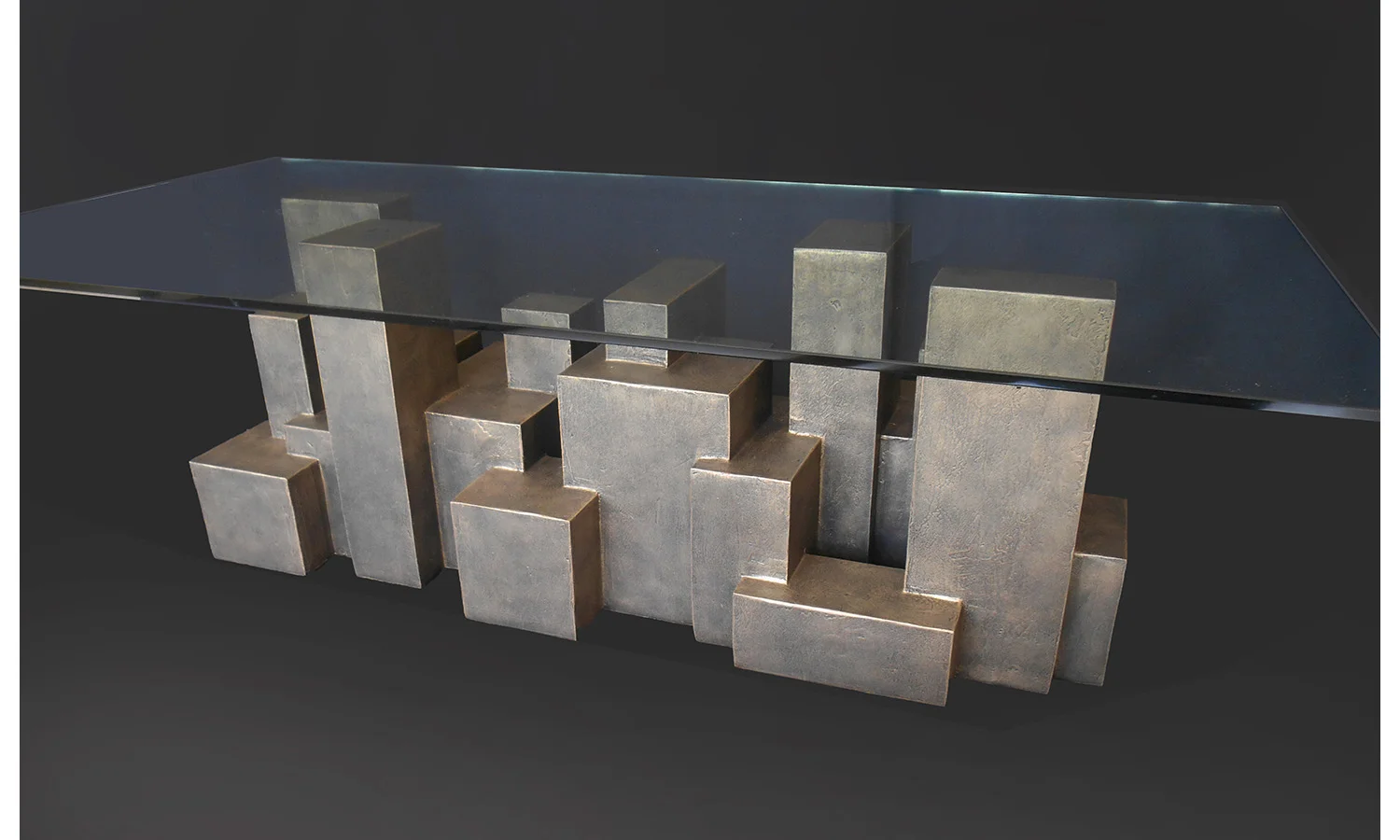 GEO COFFEE TABLE, 46" X 18" X 17", 2018