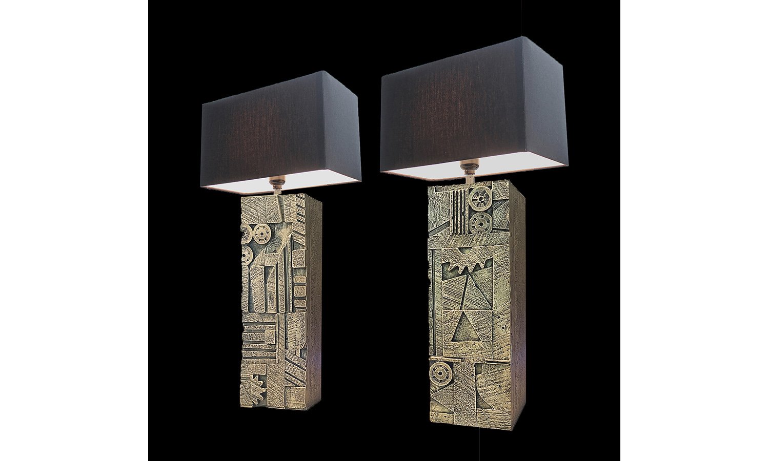 SCARPA LAMPS IN GOLD, 18.5" tall, 2023