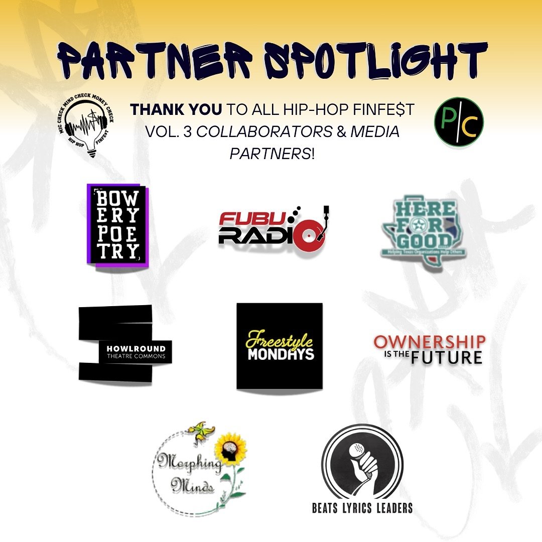 Sharing a final Thank You to all of of the #collaborators and #mediapartners that helped in every way to make Hip-Hop FinFes$t Vol. 3 a success! 🎉