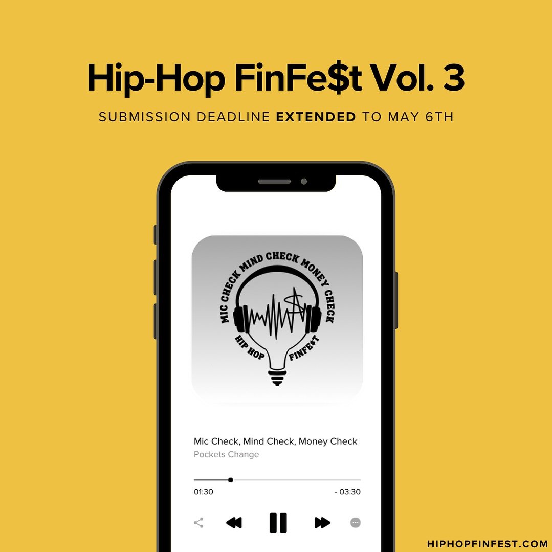 🚨 The Hip-Hop FinFe$t deadline has been EXTENDED to Monday, May 6th! All submissions are due at 11:59 p.m. PST/2:59 a.m. EST on May 7th. Write your raps, shoot your videos, and visit hiphopfinfest.com to learn more! 🎤🎧

____
#competition #middlesc