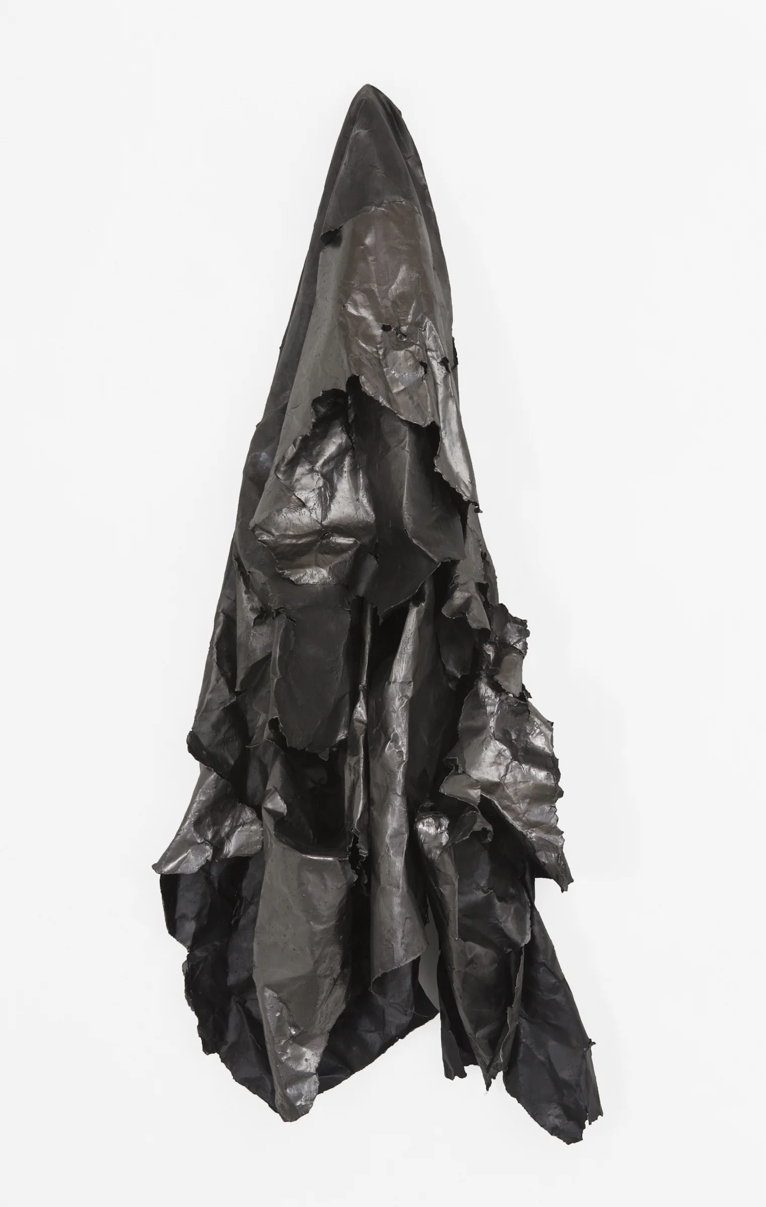 Cloaked, 2015, Graphite on paper, 49 x 22 x 9 inches