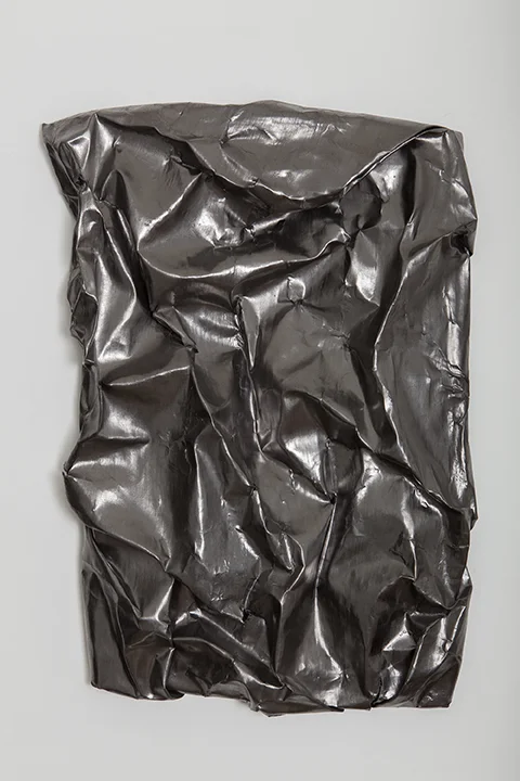 Shield Wrap 2, graphite on paper, 46 x 28 x 5 inches, 2014