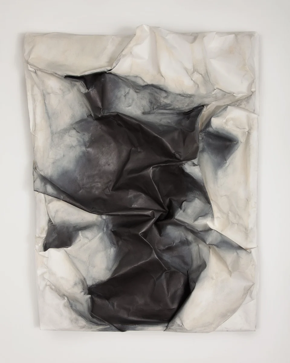 Cream Wrap 2, Graphite and pastel on paper 34 x 24 x 5 inches, 2013