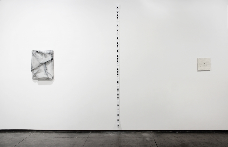 The Suspended Line , (from left) Lauren Seiden, Marco Maggi, Beth Campbell, 2015, exhibition view at Josee Beinvenu Gallery