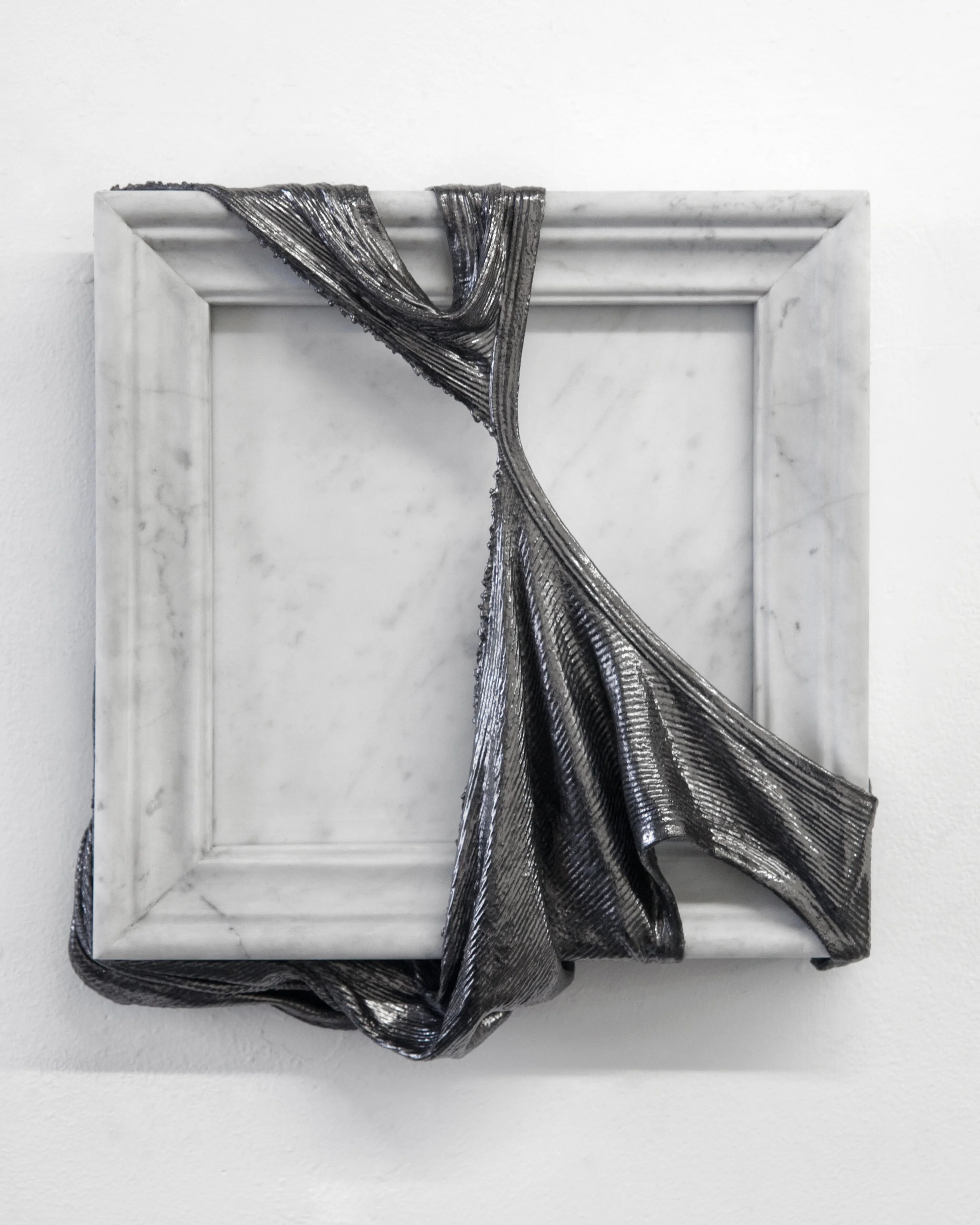  Hang Onto Your Ego (series), marble, graphite pencil, mixed mediums, 2018 