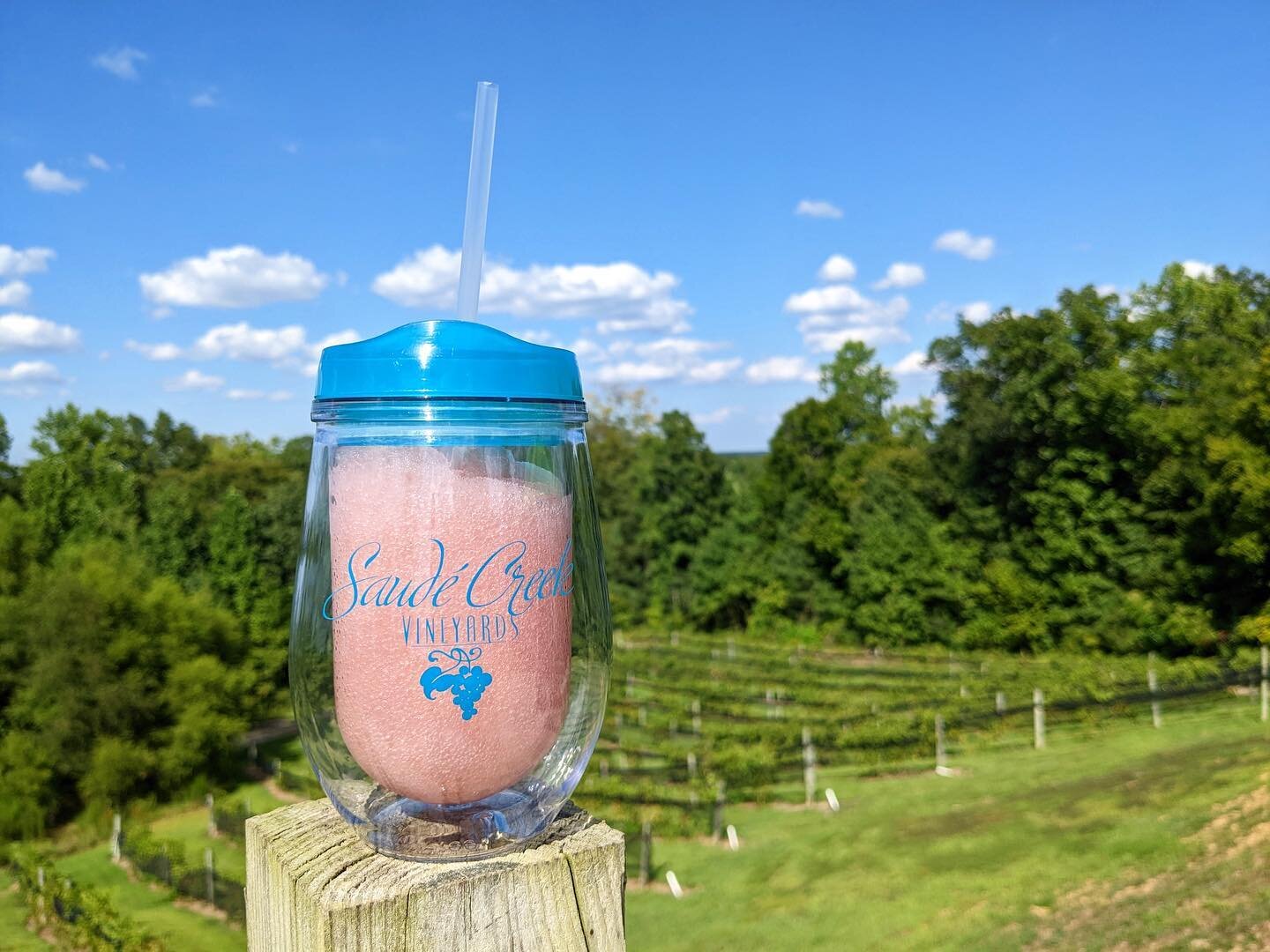 ✨ Enjoy your wine slushie with a view!

Today&rsquo;s lineup:
&bull; Winery hours 11am-6pm
&bull; Back to school Teacher discount 🍎
&bull; Last weekend of slushies!
&bull; @thescottishpig1 food truck 11am-5pm
&bull; Live music by @galenhamiltonmusic