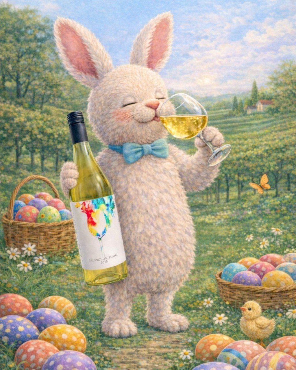 Somebunny knows good wine. Happy Easter from Saud&eacute; Creek! 🥂

Please note: The winery will be closed today and will reopen with our regular operating hours tomorrow, April 6th from 12-6pm.