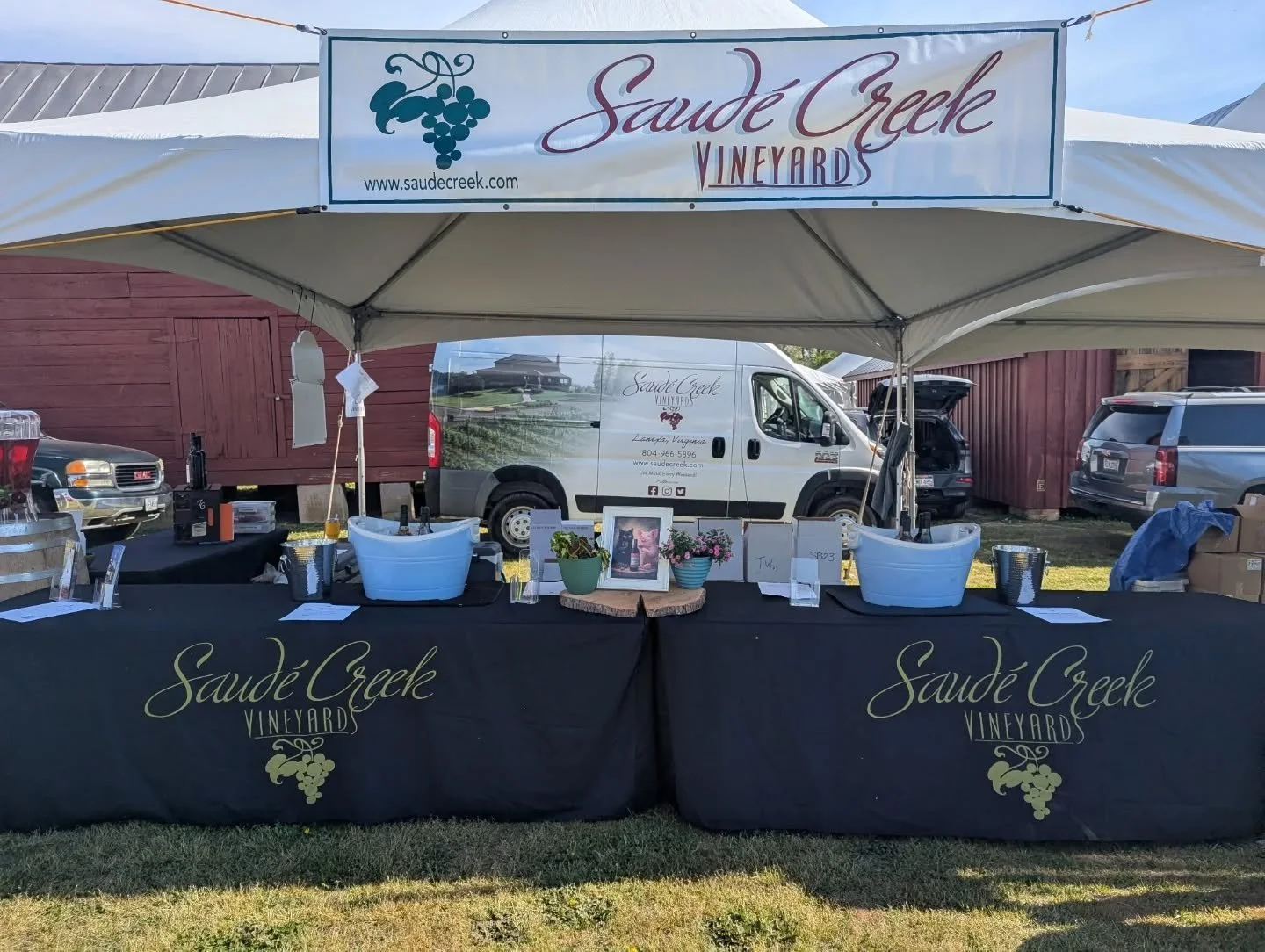 Come see us at the Smithfield Wine &amp; Brew Fest today from 12-5pm! 🍷 We'll also have our Saud&eacute; Sparkler for the perfect Spring sipper.