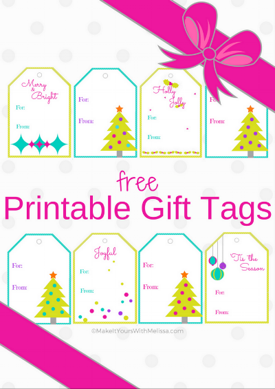 Merry Christmas to You! Free Bright Christmas Printable Gift Tags — Make It  Yours with Melissa