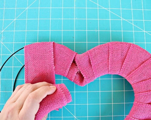 Love Wreath: How to Make Wrapped Burlap Ribbon Look Better — Make It Yours  with Melissa