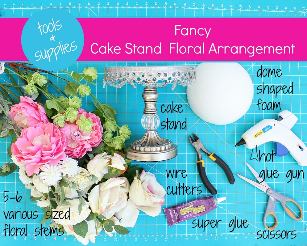 How to create a gorgeous pedestal or cakestand floral arrangement