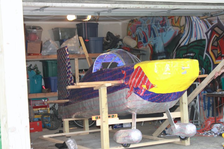 Red Bull Plane in Garage