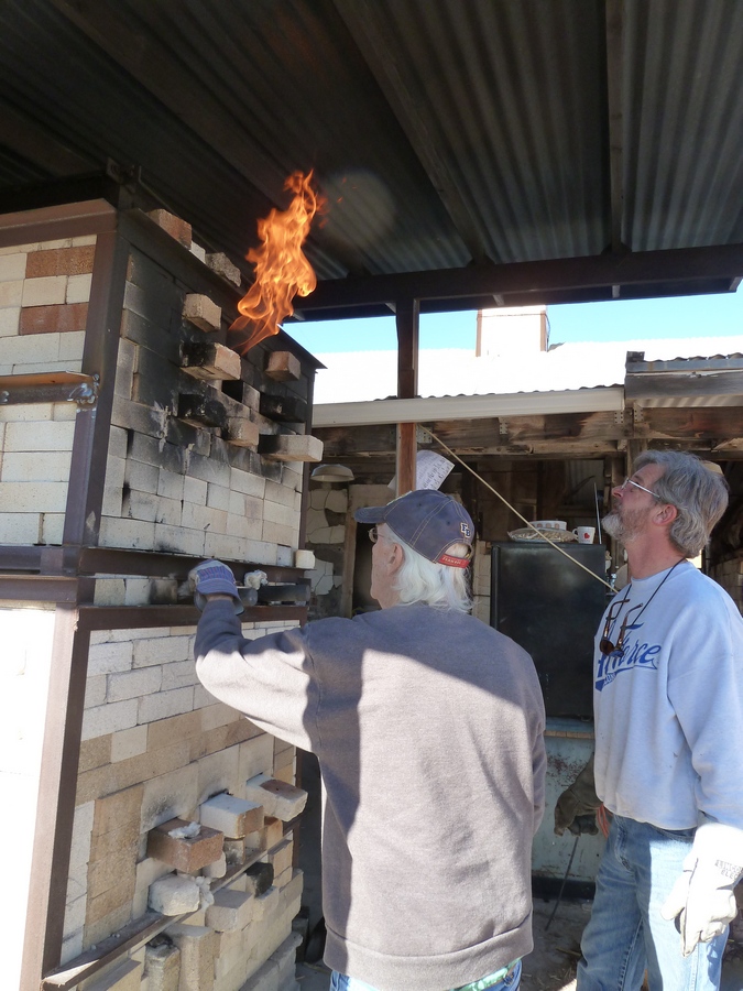 Don Reitz and Kent Adams checking the back draft