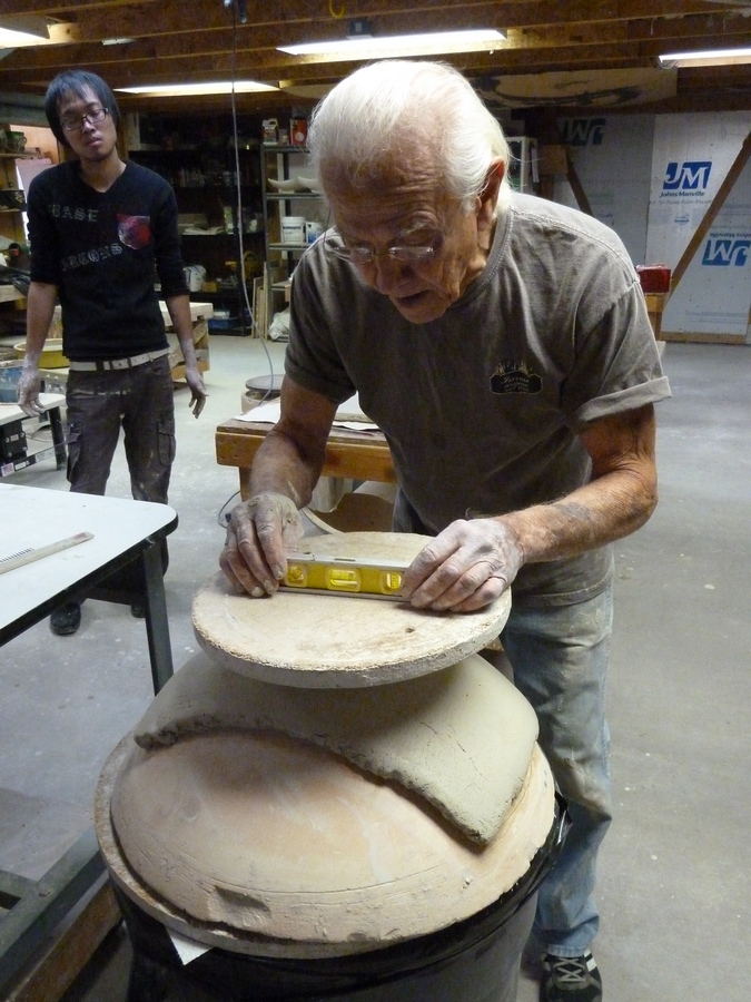 Don Reitz Leveling his slab platter