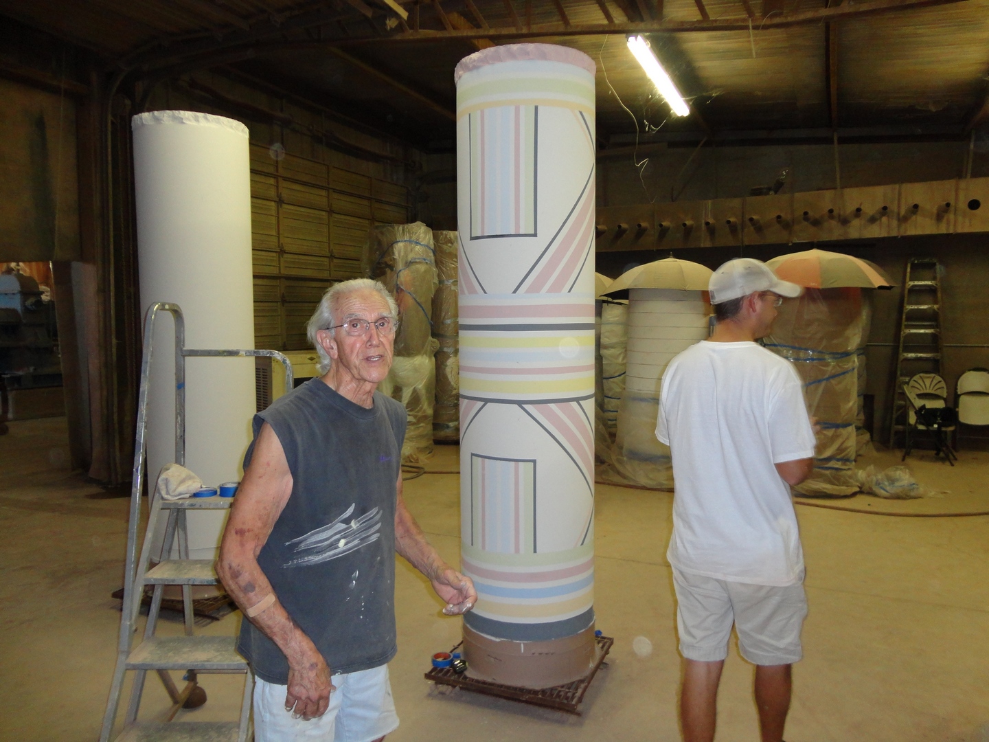 Don Reitz working on Columns