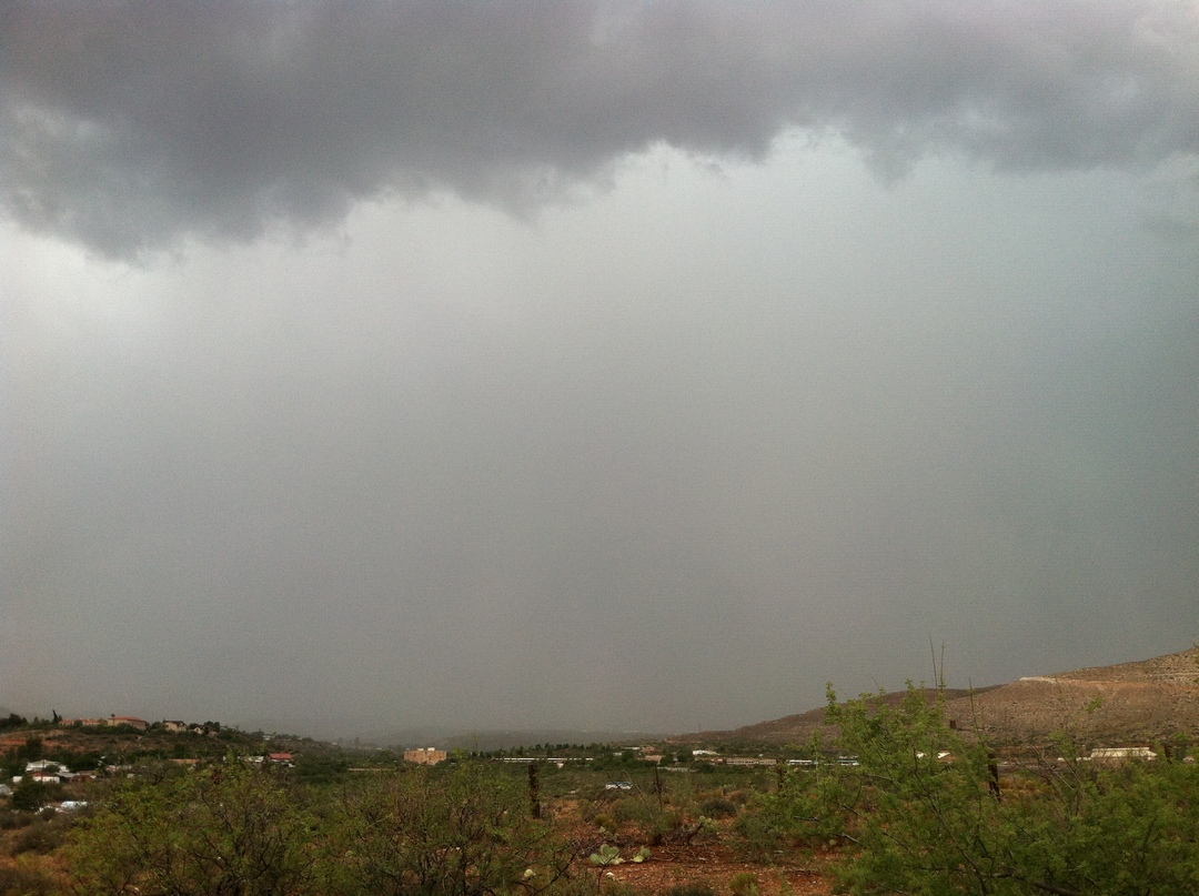 Wall of rain over Clarkdale, AZ