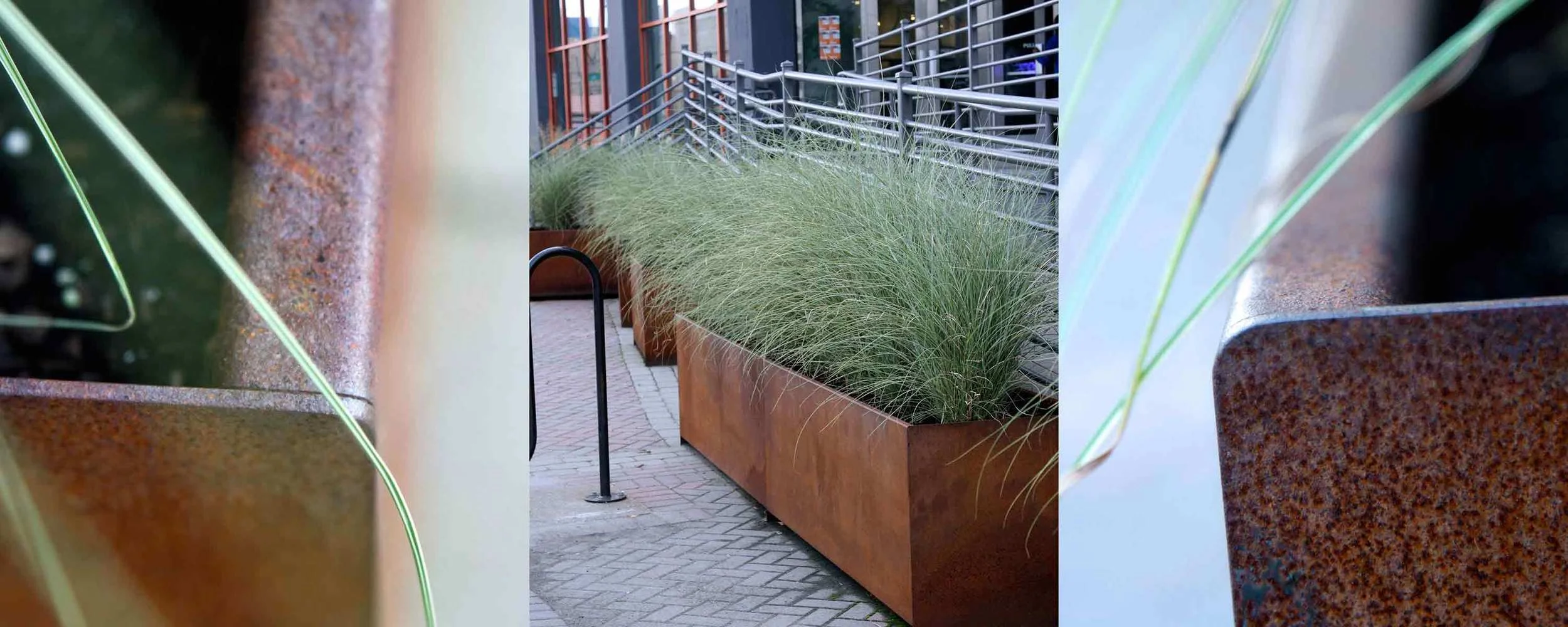 Falchi Perkins Eastman Metropolitan Planter Corten Steel