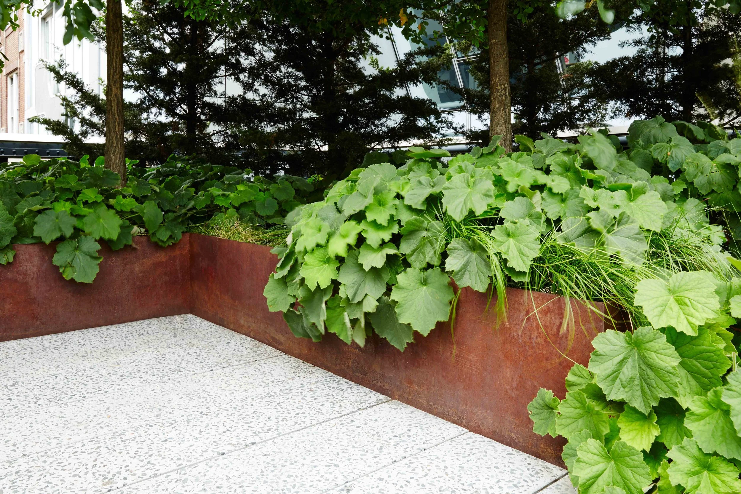 The High Line James Corner Field Operations Retaining Wall System Corten Steel