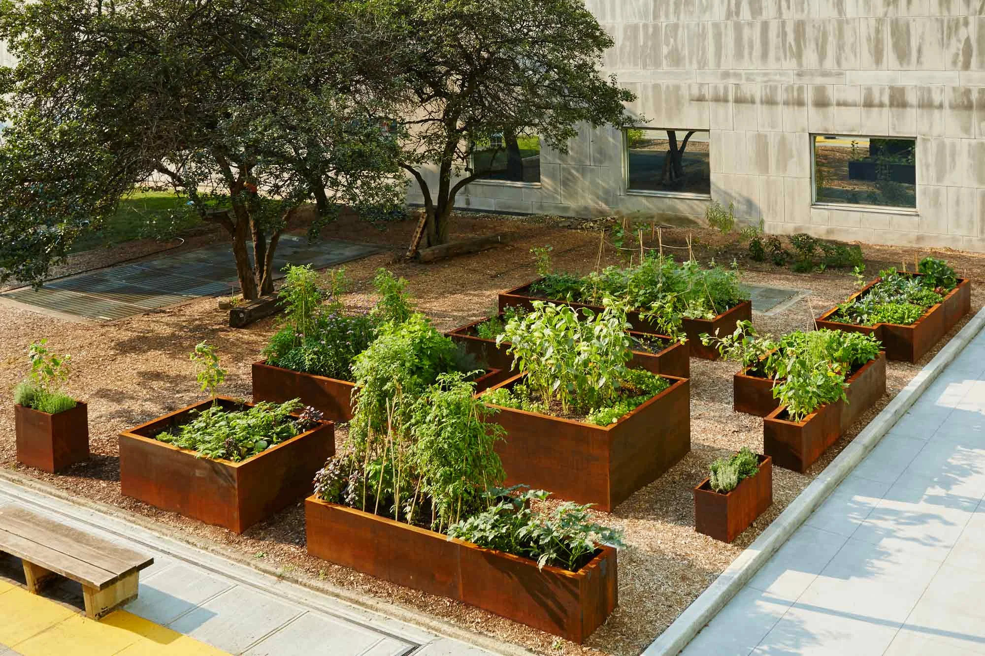 United Nations Architecture Making Studio Planting Bed System Corten Steel
