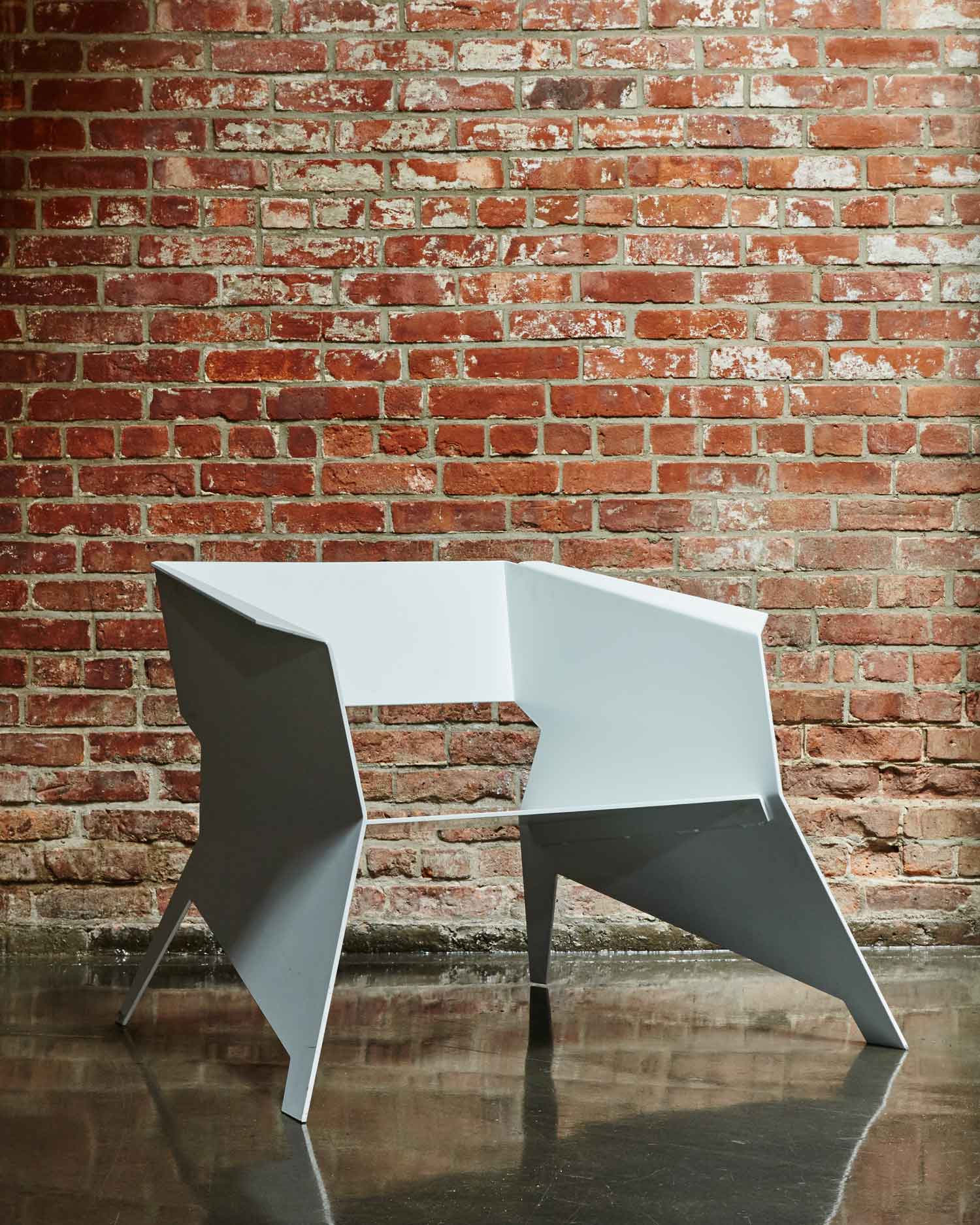 Aero Chair Matte White Powder Coated Aluminum