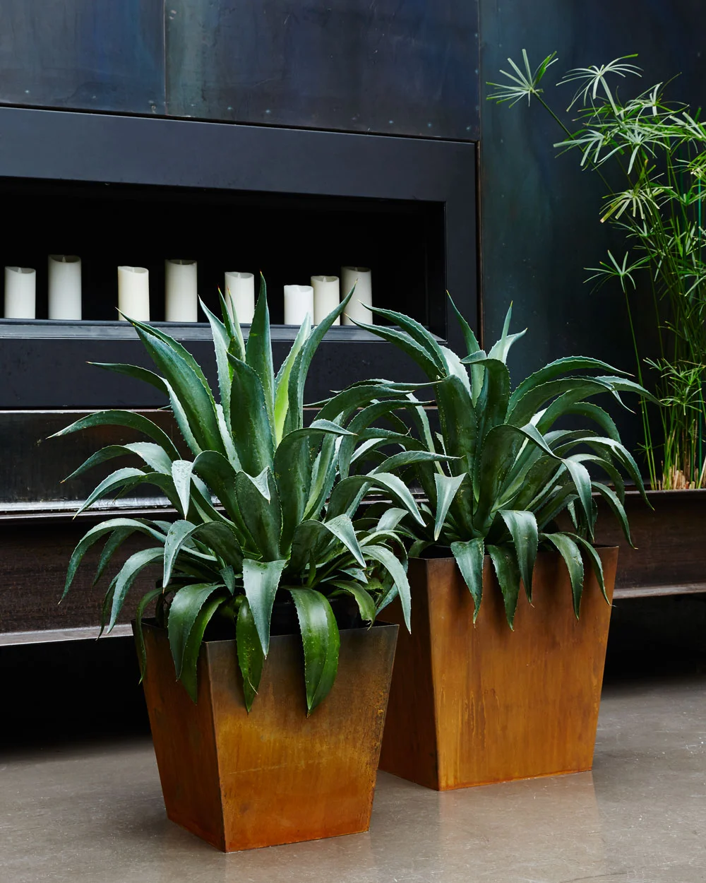 The Foundry Tapered Square Planters Powder Coated Aluminum